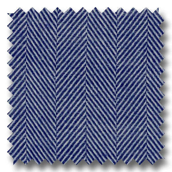 Weekend Deals That Sizzle Navy Herringbone - Custom Dress Shirt
