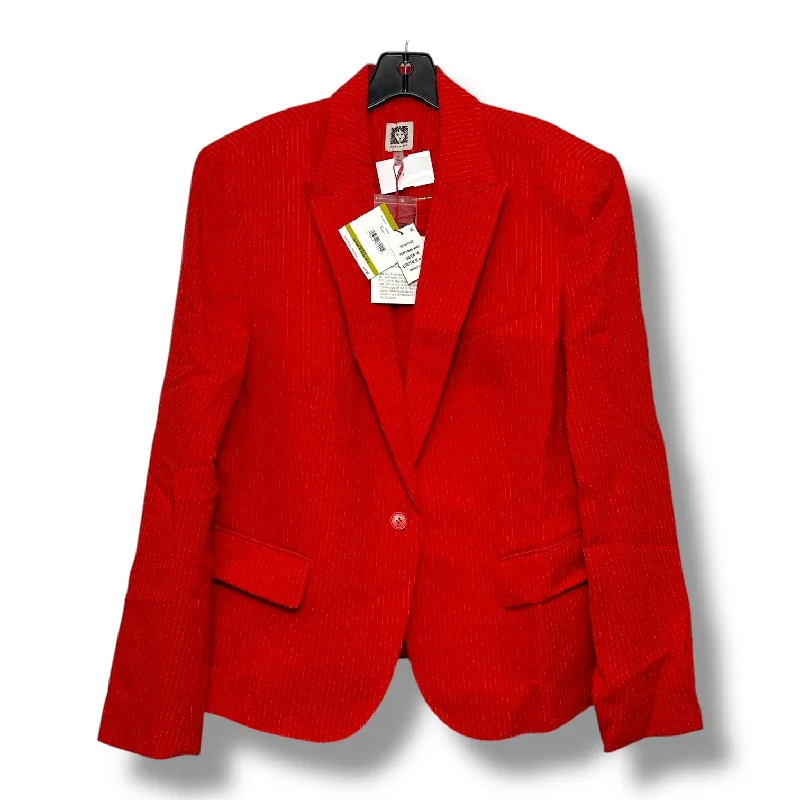 Weekend Offers That Delight Blazer By Anne Klein In Red, Size: 14