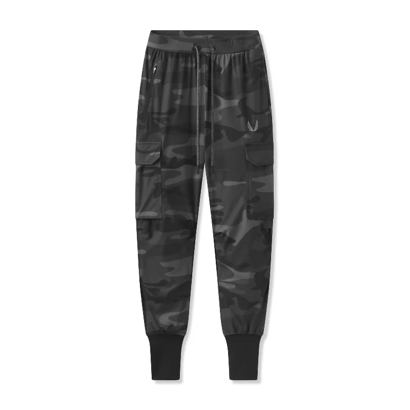 Pay Less 0825. Tetra-Lite® Cargo High Rib Jogger - Black Camo "Reflective"