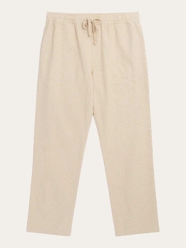 New Deals FIG loose crushed cotton pants - GOTS/Vegan - Light feather gray