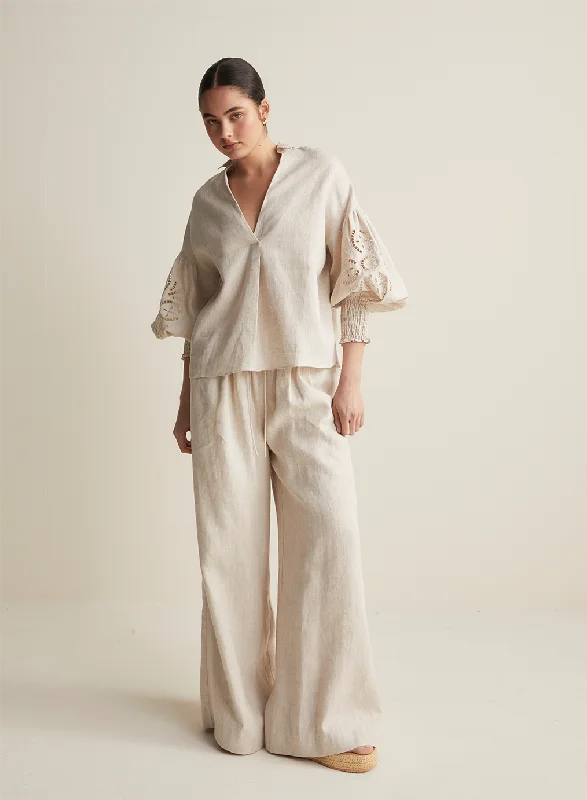 Time-Limited Offer Blyth Linen Smock Top | Flax