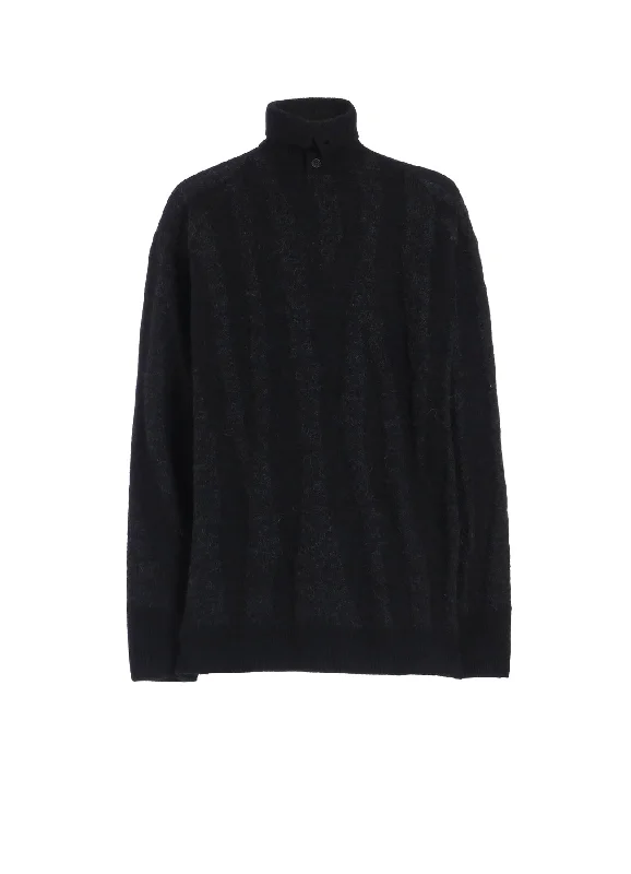 Online Exclusive 7G STRIPE RAGLAN TURTLE NECK