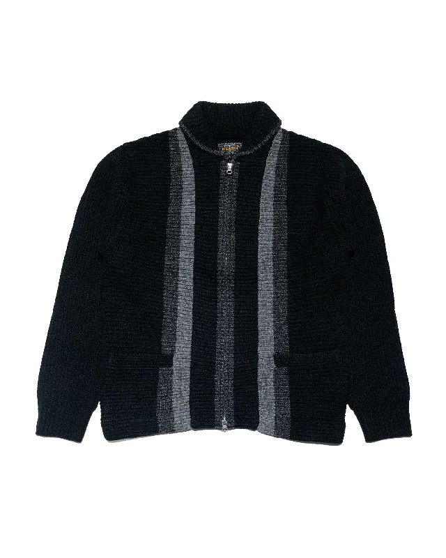 The Best Prices Beams Plus Full Zip Shawl Collar Knit Black