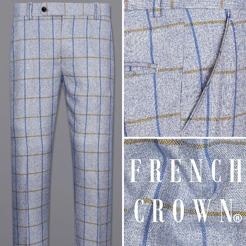 Exclusive Deal Mobster Blue Checkered Pant