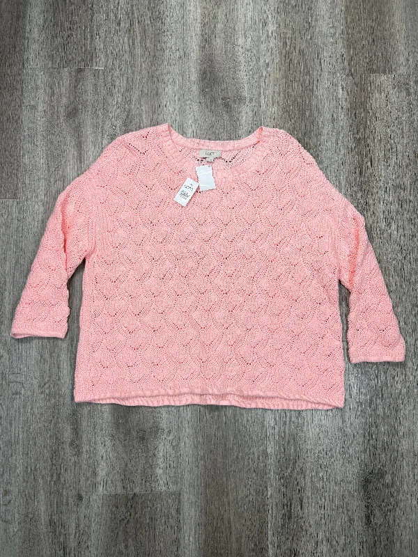 Super Deal Sweater By Loft In Pink, Size: L