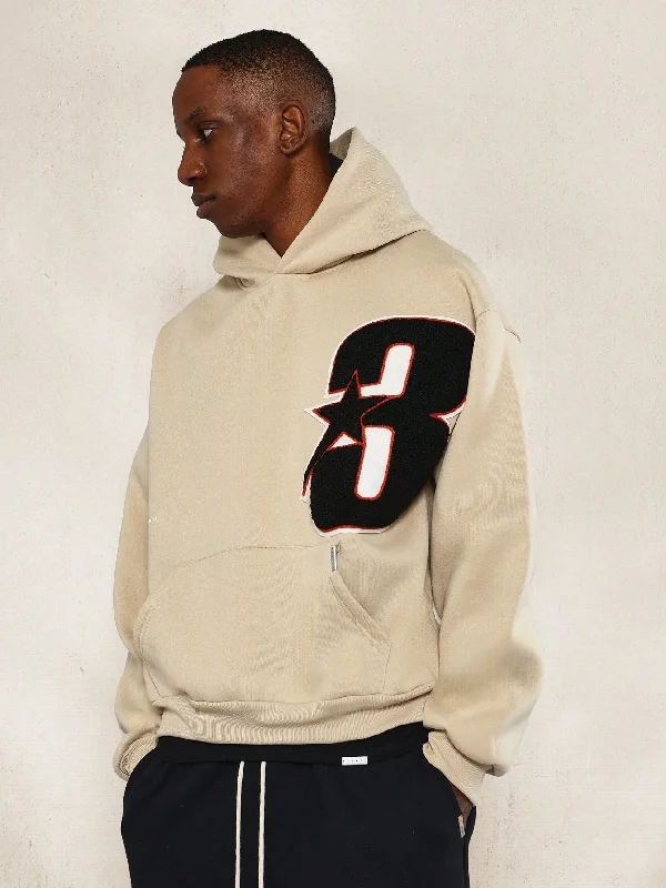 Can't Be Beat Regular Fit Overhead Hoodie With Applique Embroidery