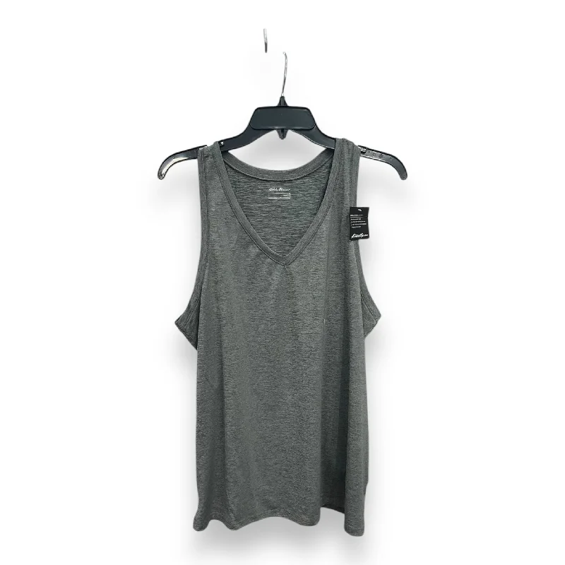 Weekend Specials to Relish Athletic Tank Top By Eddie Bauer In Grey, Size: L