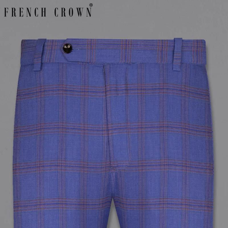 Price Reduction East Bay Blue Super fine Windowpane Wool Rich Pant