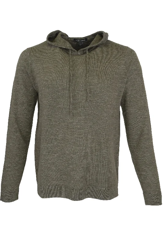 Reduced Prices Autumn Cashmere Tencel Hooded Sweater Army
