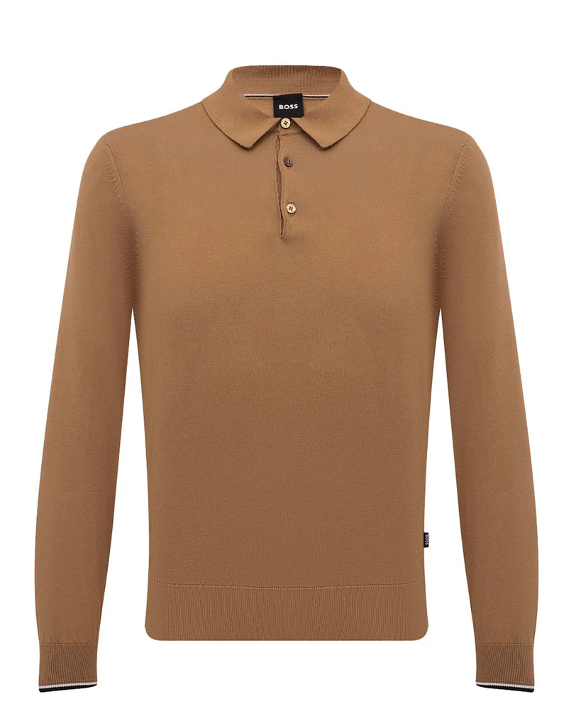 Instant Discount Hugo Boss Gemello LS Polo Open Brown