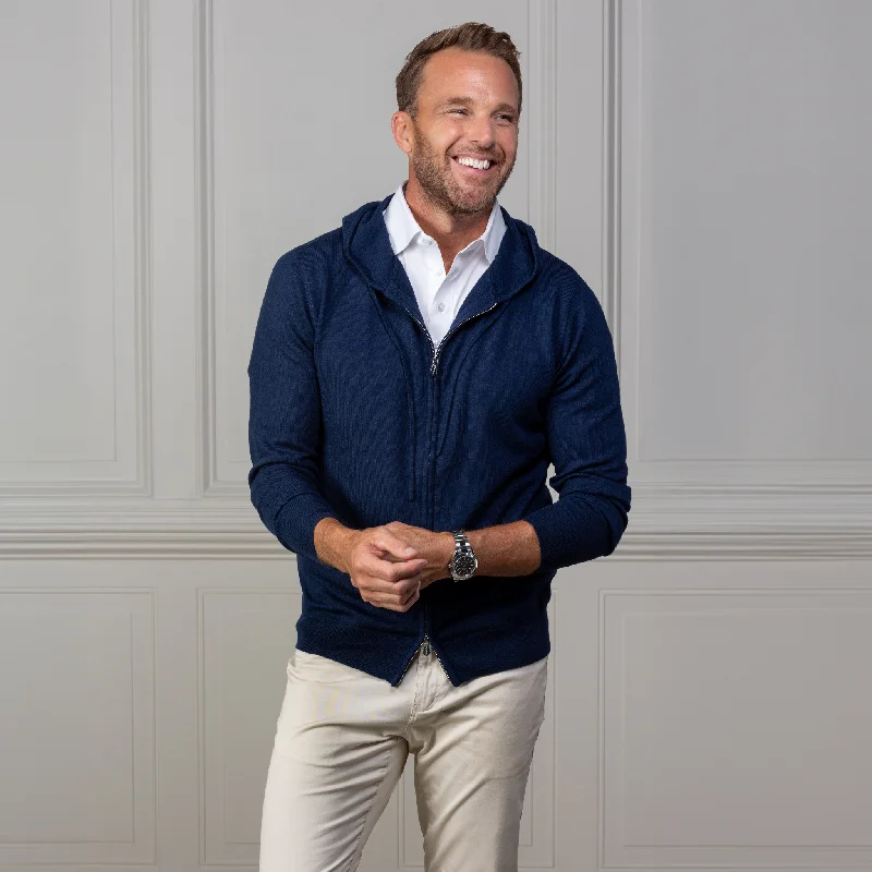 Best Seller Melbourne Merino Hoodie Navy