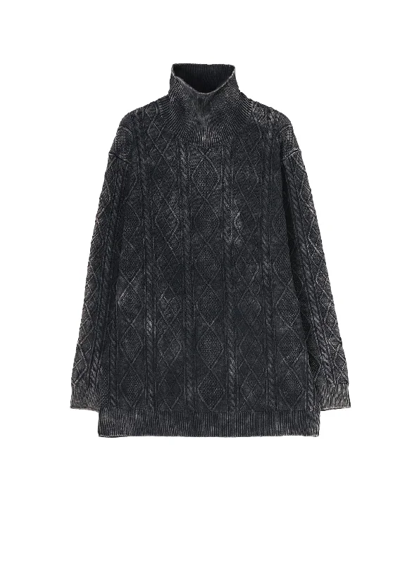 Deep Discounts 7G ALAN DISCHARGE HIGH NECK KNIT