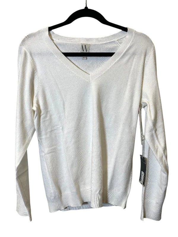 Weekend Shopping Made Better Top Long Sleeve By Worthington In White, Size: M