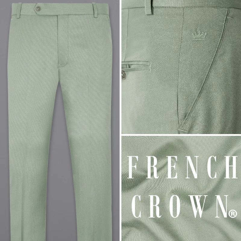Weekend Deal Clay Ash Green Wool Rich Pant