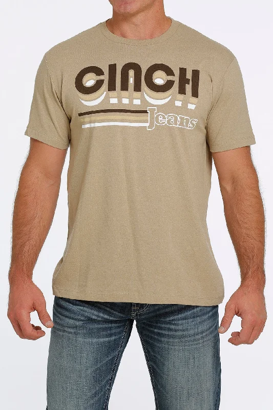 Weekend Deals That Dazzle HEATHERED KHAKI CINCH LOGO T-SHIRT