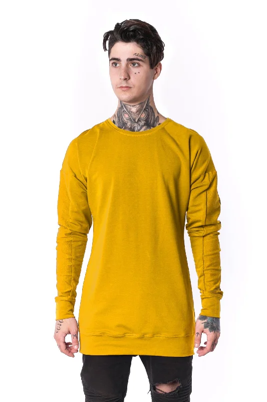 Savings Galore The Man Panelled Pullover Crewneck 17 // yellow