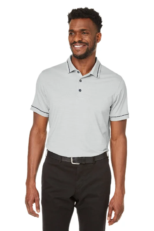 Weekend Deals to Make You Happy Puma Mens Cloudspun Monarch Moisture Wicking Short Sleeve Polo Shirt - Heather High Rise Grey/Navy Blue Weekend Deals to Make You Happy Puma Mens Cloudspun Monarch Moisture Wicking Short Sleeve Polo Shirt - Heather High Rise Grey/Navy Blue
