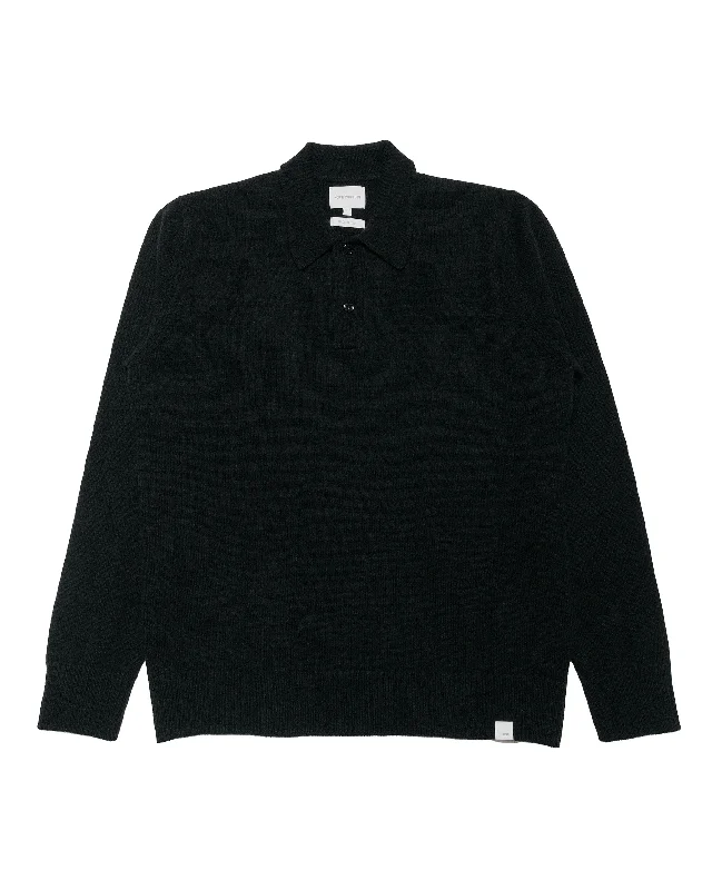 Deal Alert Norse Projects Standard Merino Lambswool Polo Black
