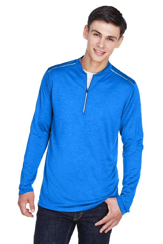 Midnight Madness Core 365 Mens Kinetic Performance Moisture Wicking 1/4 Zip Sweatshirt - True Royal Blue/Carbon Grey