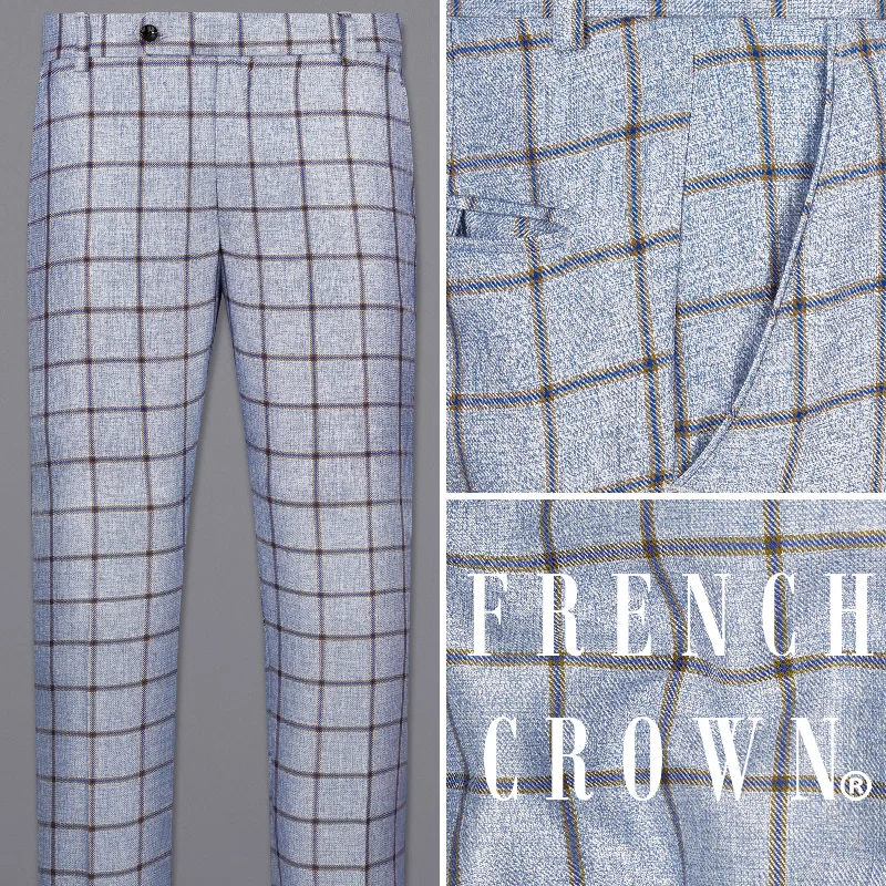 New Arrival Spun Pearl Gray Checkered Pant