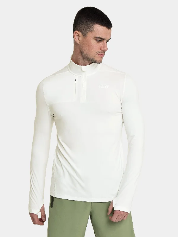 Weekend Steals Await Fusion Half Zip Running Top For Men With Thumbholes & Chest Zip Pocket Weekend Steals Await Fusion Half Zip Running Top For Men With Thumbholes & Chest Zip Pocket