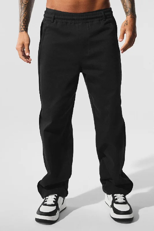 Weekend Offers That Delight Edition Sueded Straight Leg Pant - Black