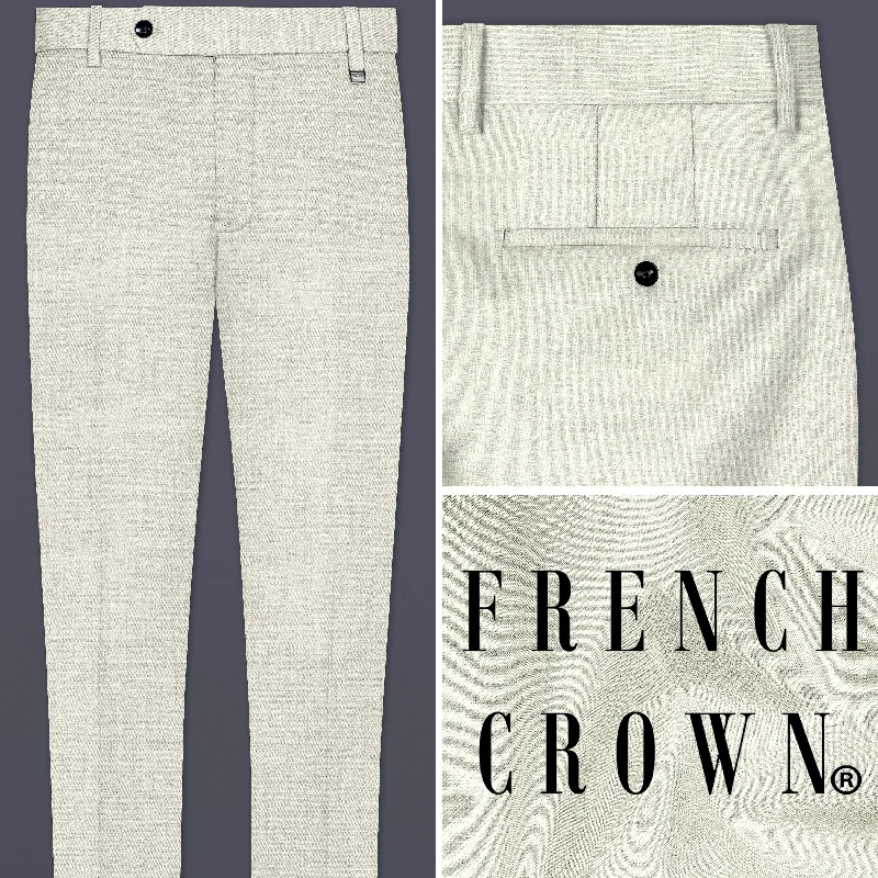 Price Buster Spanish Gray Textured Wool Blend Pant