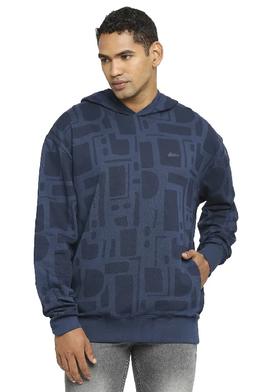 Hurry Up Comfort Fit Cotton Non Brushed Fleece Printed Hood Pullover Sweatshirt