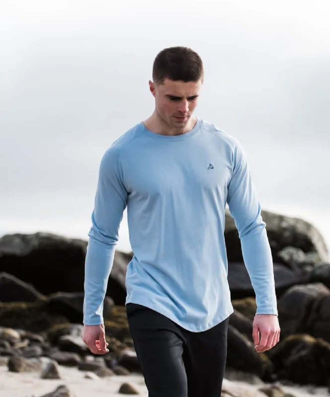 Weekend Wonders Await! Baby Blue Graphic Keem Long Sleeve Tee