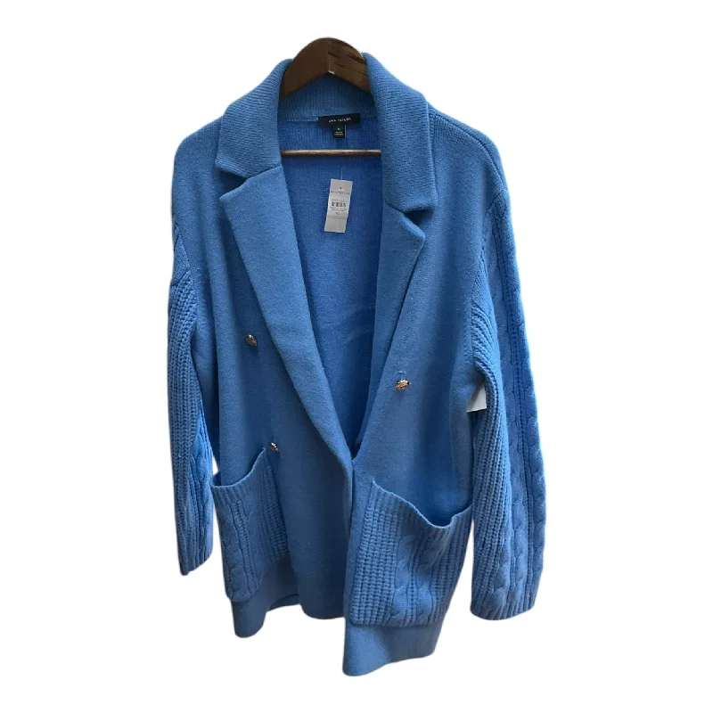 Weekend Special Sweater Cardigan By Ann Taylor In Blue, Size: Xl