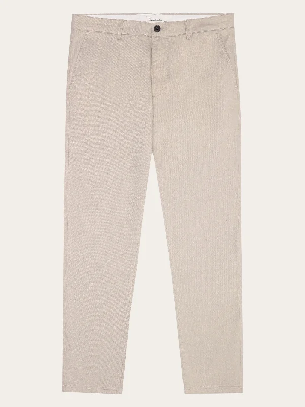 Weekend Discounts You Deserve CHUCK regular canvas pants - GOTS/Vegan - Light feather gray