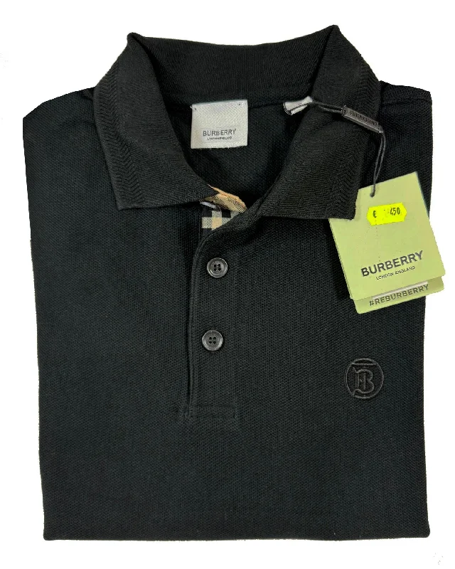 Exclusive Preview Burberry Men Polo Shirt Eddie Black Cottontail  XL SALE
