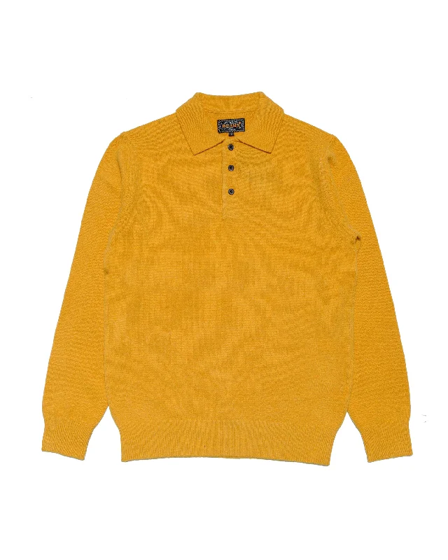 YEAR-End Sale Beams Plus Knit Polo 9G Gold