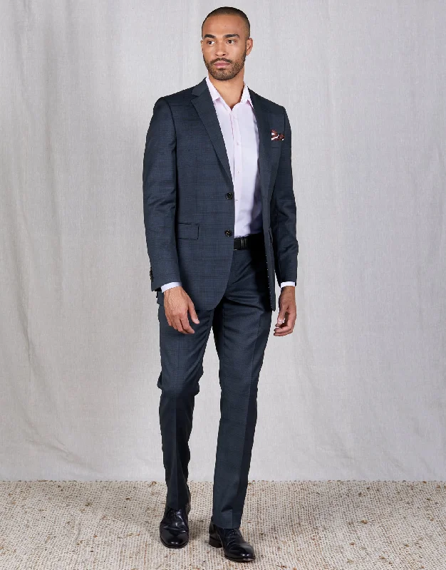 Fantastic Offers Lotus blue check suit trouser