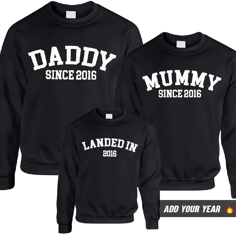 Great Deals Personalised Daddy/Mummy/Landed Since Sweatshirts (MRK X)