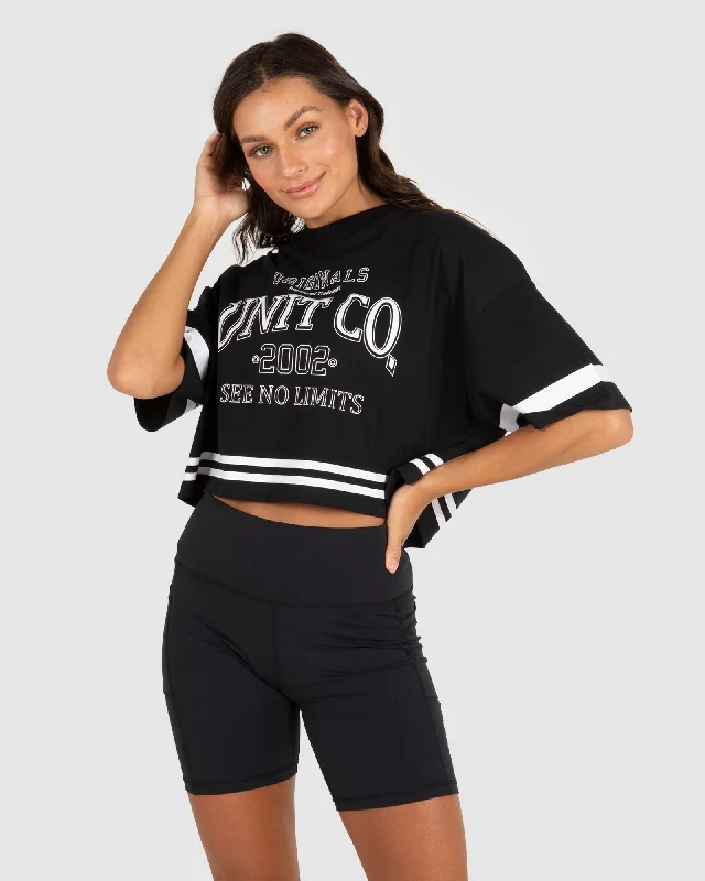 Weekend Offers That Thrill UNIT Varsity Oversized Cropped T-Shirt