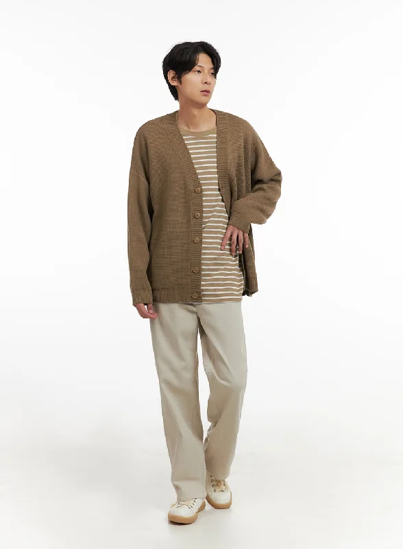 Limited Supply Men's Basic Cotton Pants (Beige) IY410