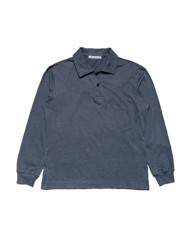 Great Deals Body of Work Clove Long Sleeve Polo Pond Blue