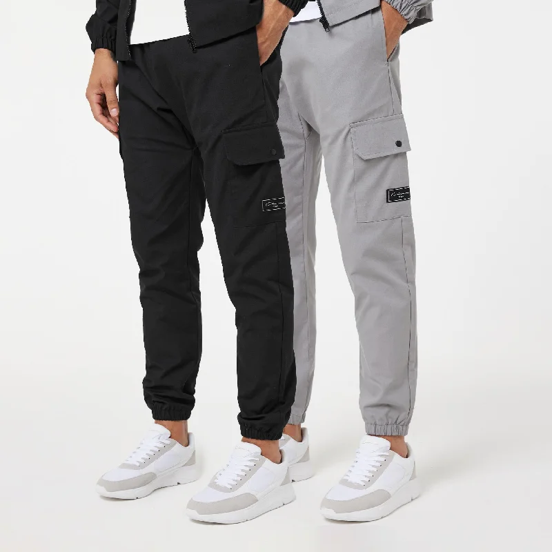 Weekend Discounts to Indulge In 2-Pack Utility Cargo Pants | Black / Ice Grey