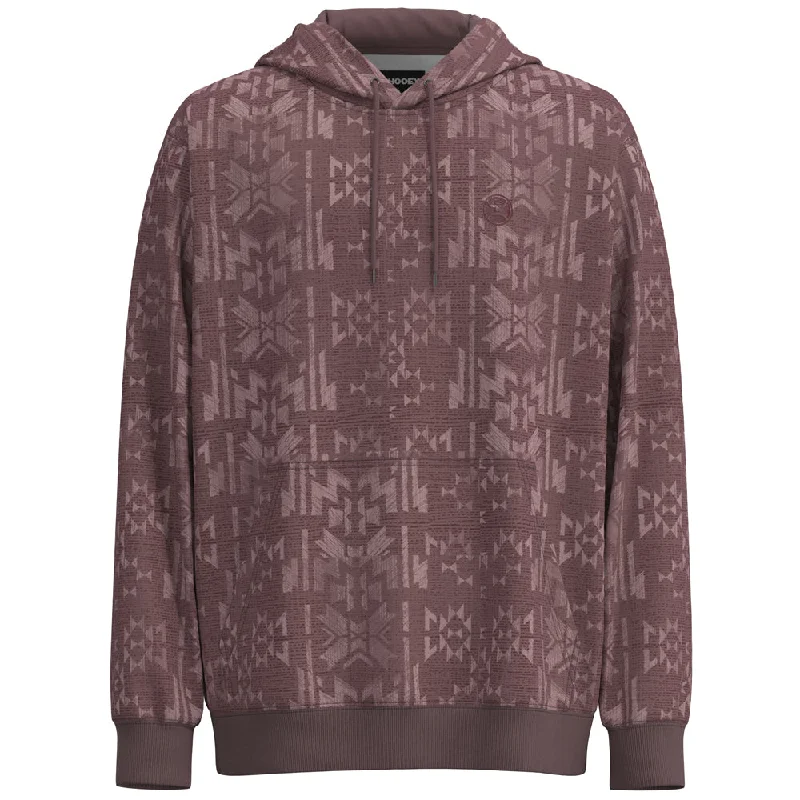 Weekend Bargains Galore "Mesa" Hoody Maroon w/Aztec Pattern