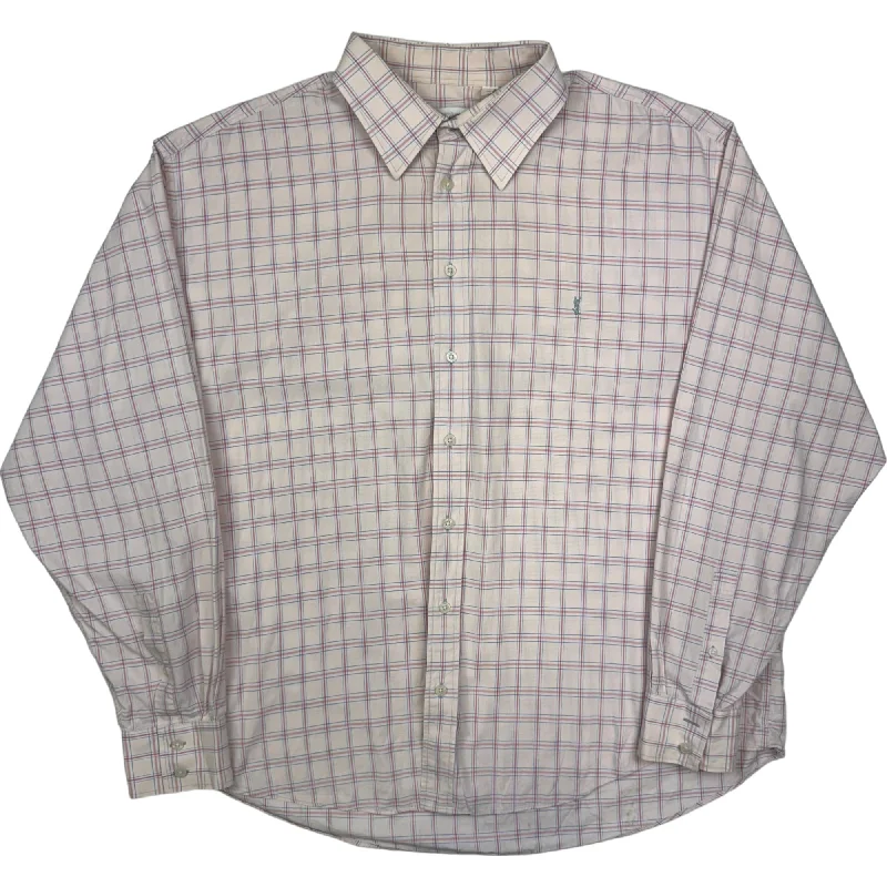 Exclusive Deal Yves Saint Laurent Checked Long Sleeve Shirt Pink