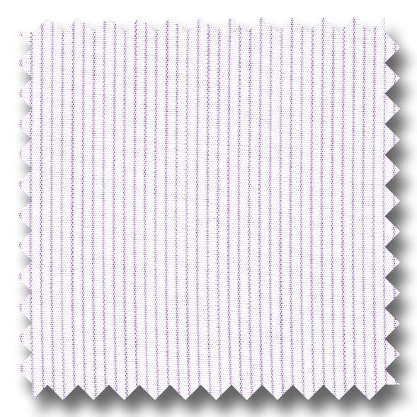 Markdown Madness Lavender Stripe 2Ply Broadcloth - Custom Dress Shirt