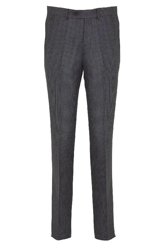 Exclusive Deal Slim Fit Gray Houndstooth Side Pocket Low Waist Dress Pants