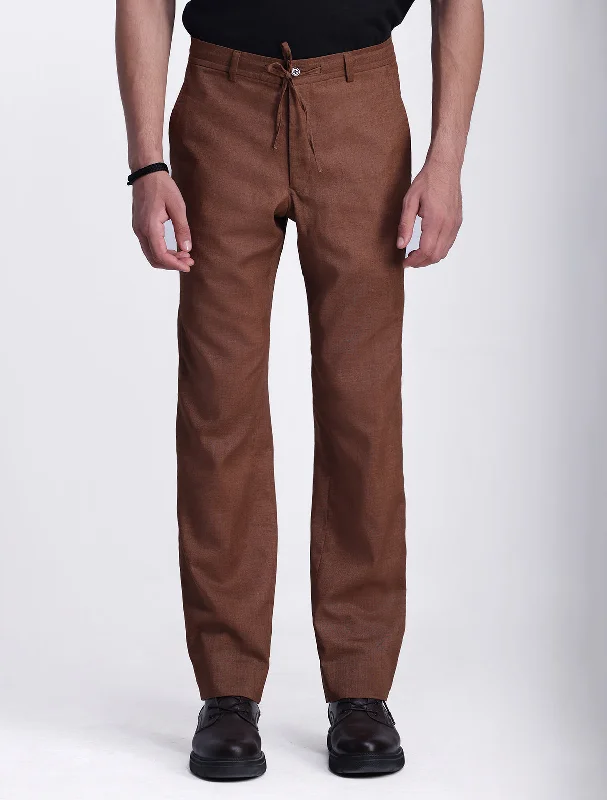 Amazing Deals TAN LINEN PANT