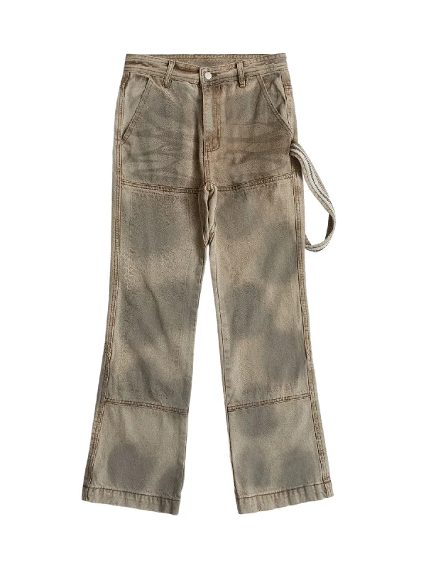 Deep Discounts Thesupermade Street Hip-Hop Loose Nostalgic Washed Jeans