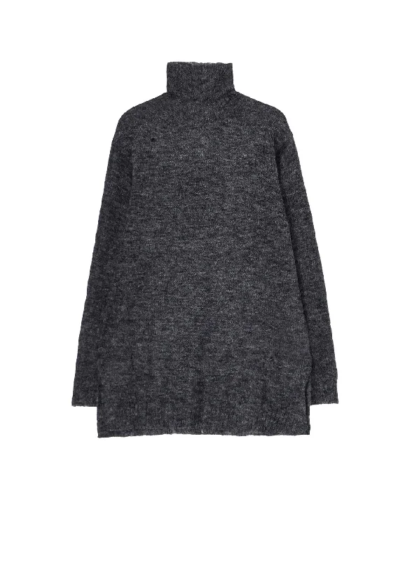 Reduced Prices 7G1P PLAIN STITCH SIDE SLIT HIGH NECK