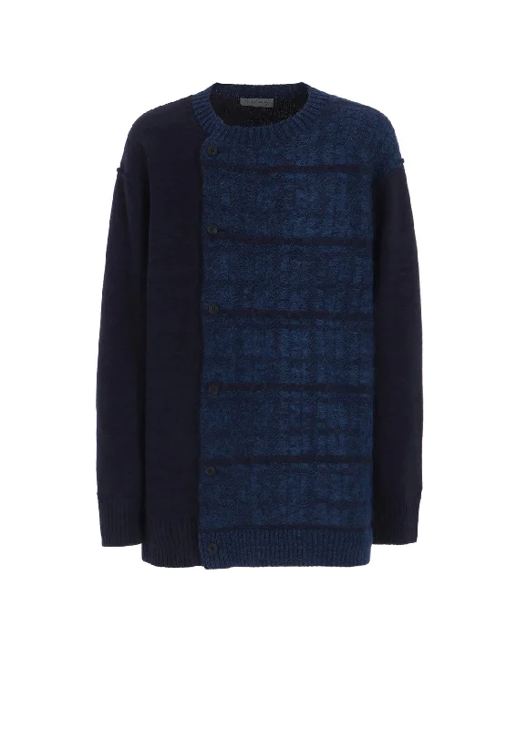 Hurry In 5GSJQ JERSEY FRONT SWITCHING CARDIGAN