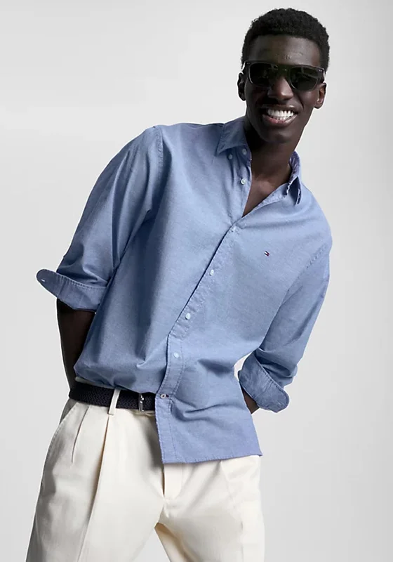 Deep Discounts Tommy Hilfiger 1985 Flex Oxford Shirt, Ultra Blue