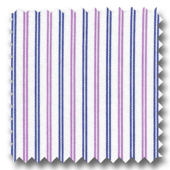 Referral Discount Lavender and Navy Stripe 2Ply Broadcloth - Custom Dress Shirt
