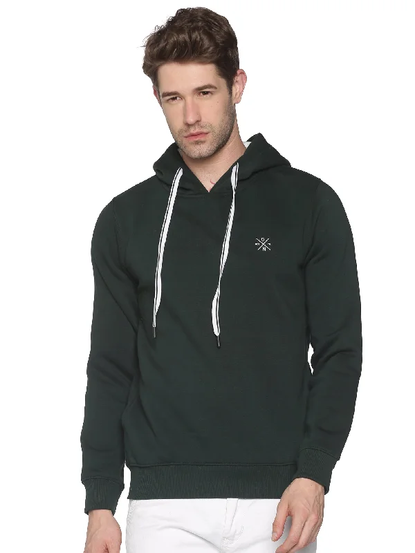 Early Bird Men Solid Green Sweatshirt